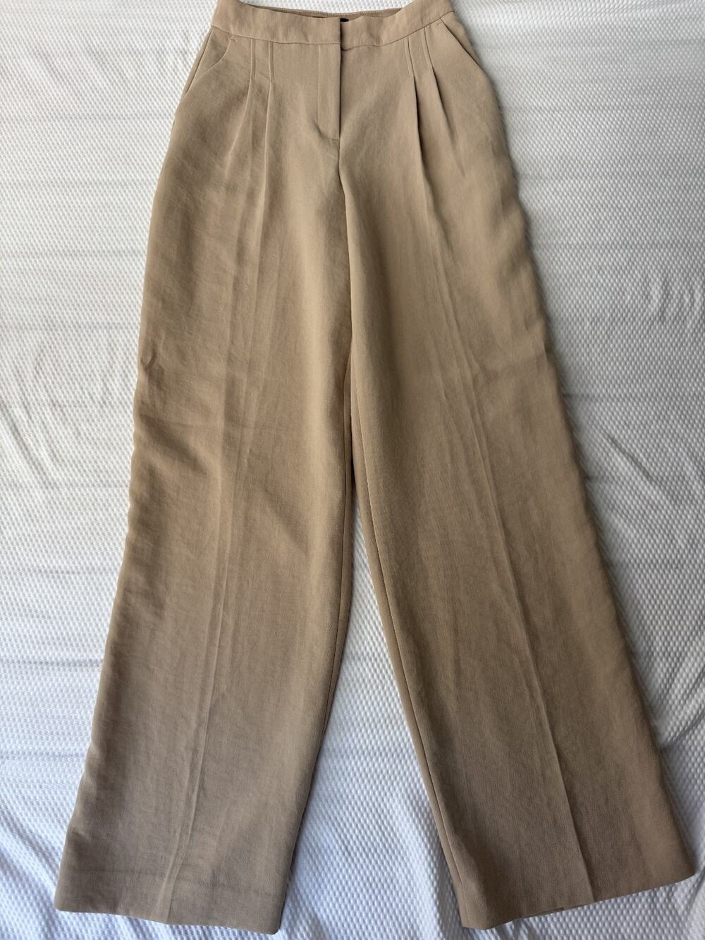 Express Super High Rise Flare Trouser Tan 2